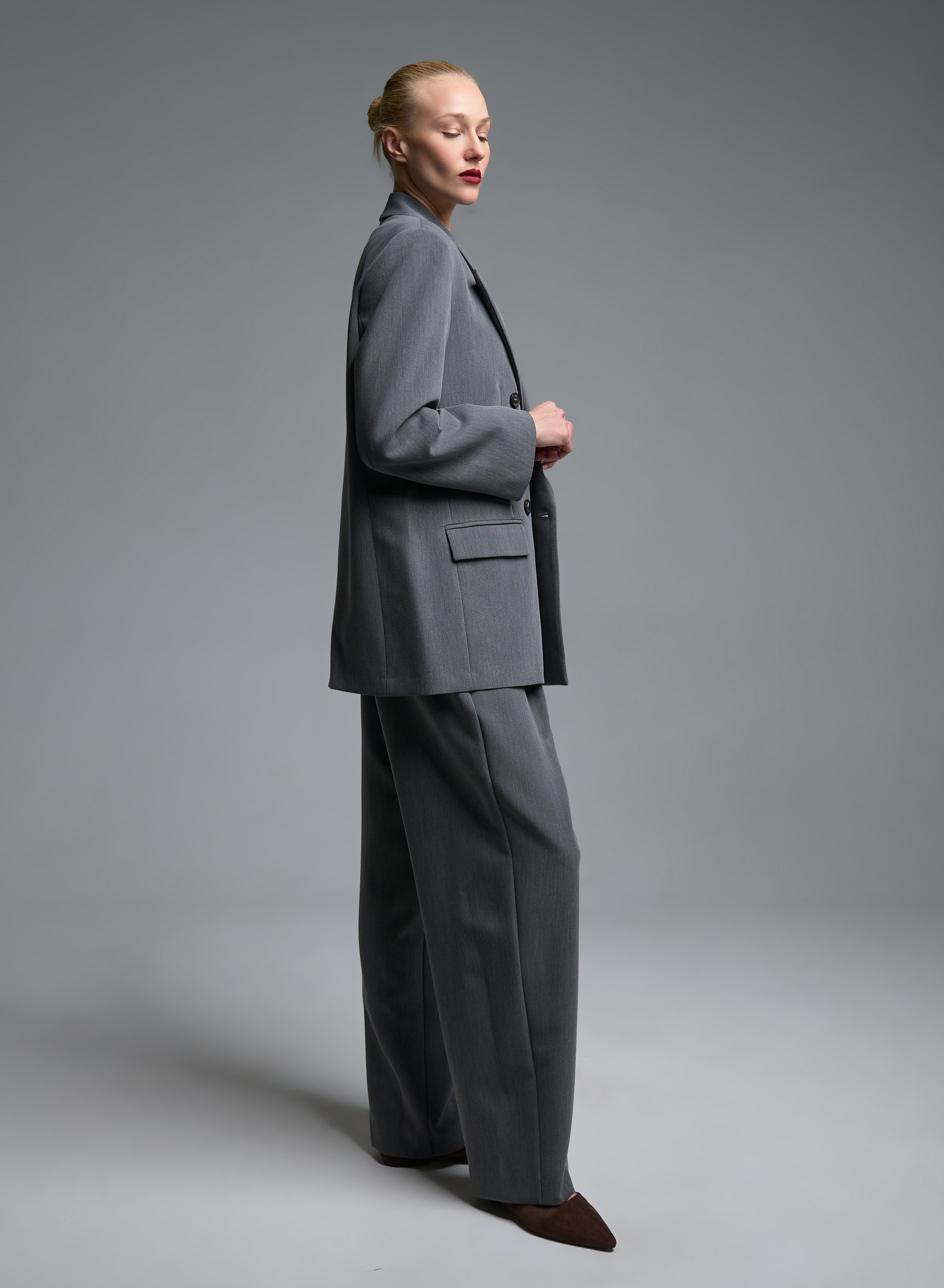 Grey double breasted Jacket Vicolo - 3