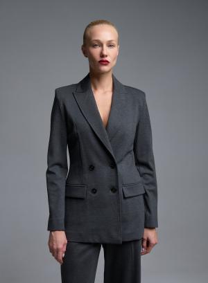 Grey stretch double breasted Jacket Emme Marella - 68256