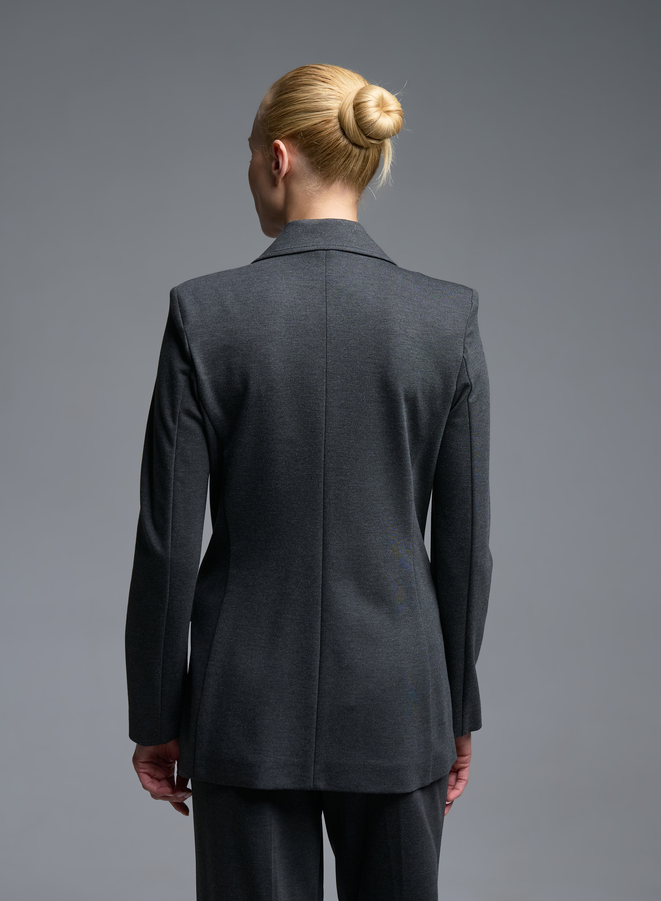 Grey stretch double breasted Jacket Emme Marella - 5
