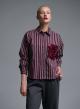 Grey-Bordeaux striped Shirt with sequins Tensione In - 0