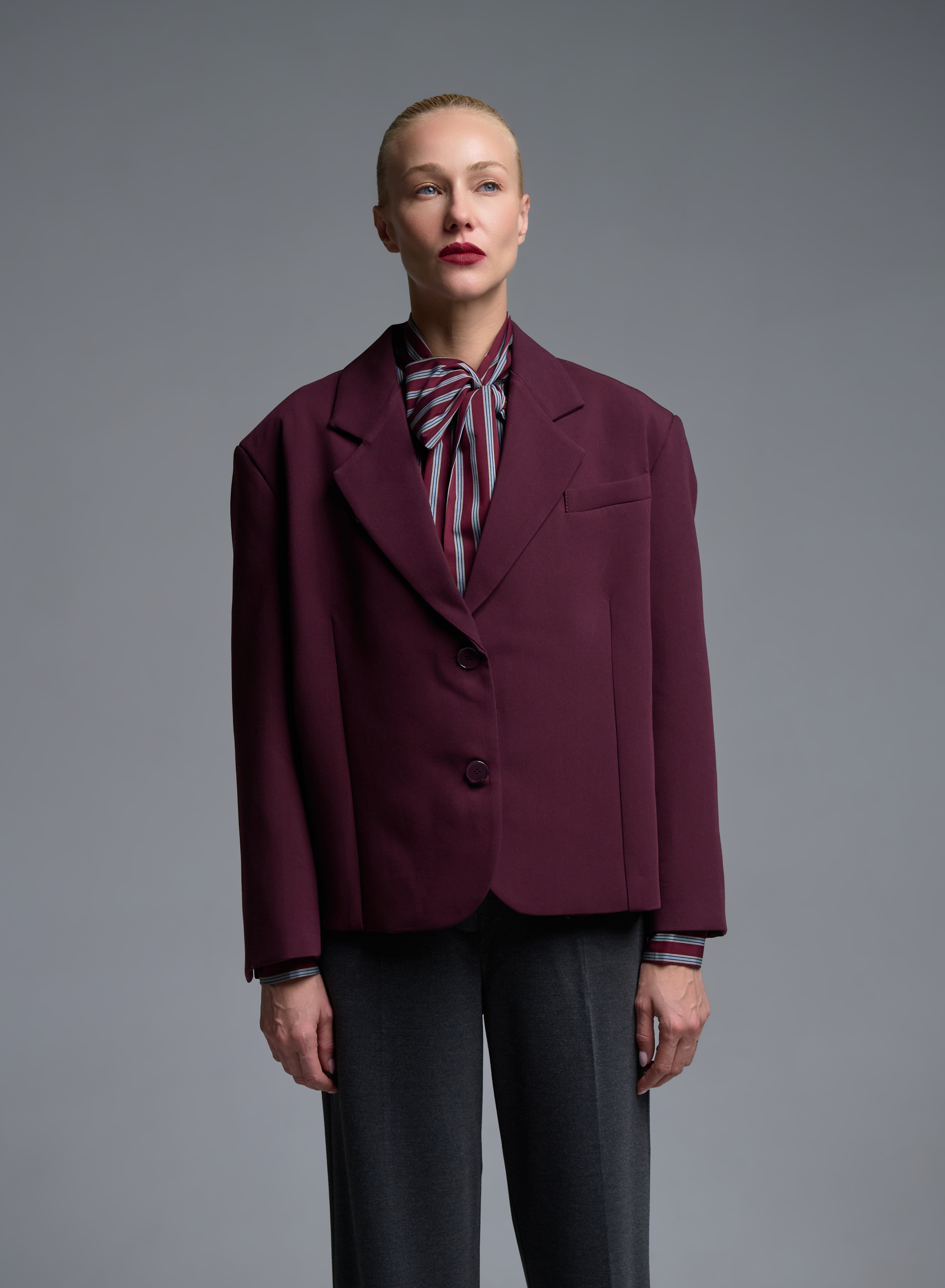 Bordeaux two buttoned Jacket Vicolo - 0