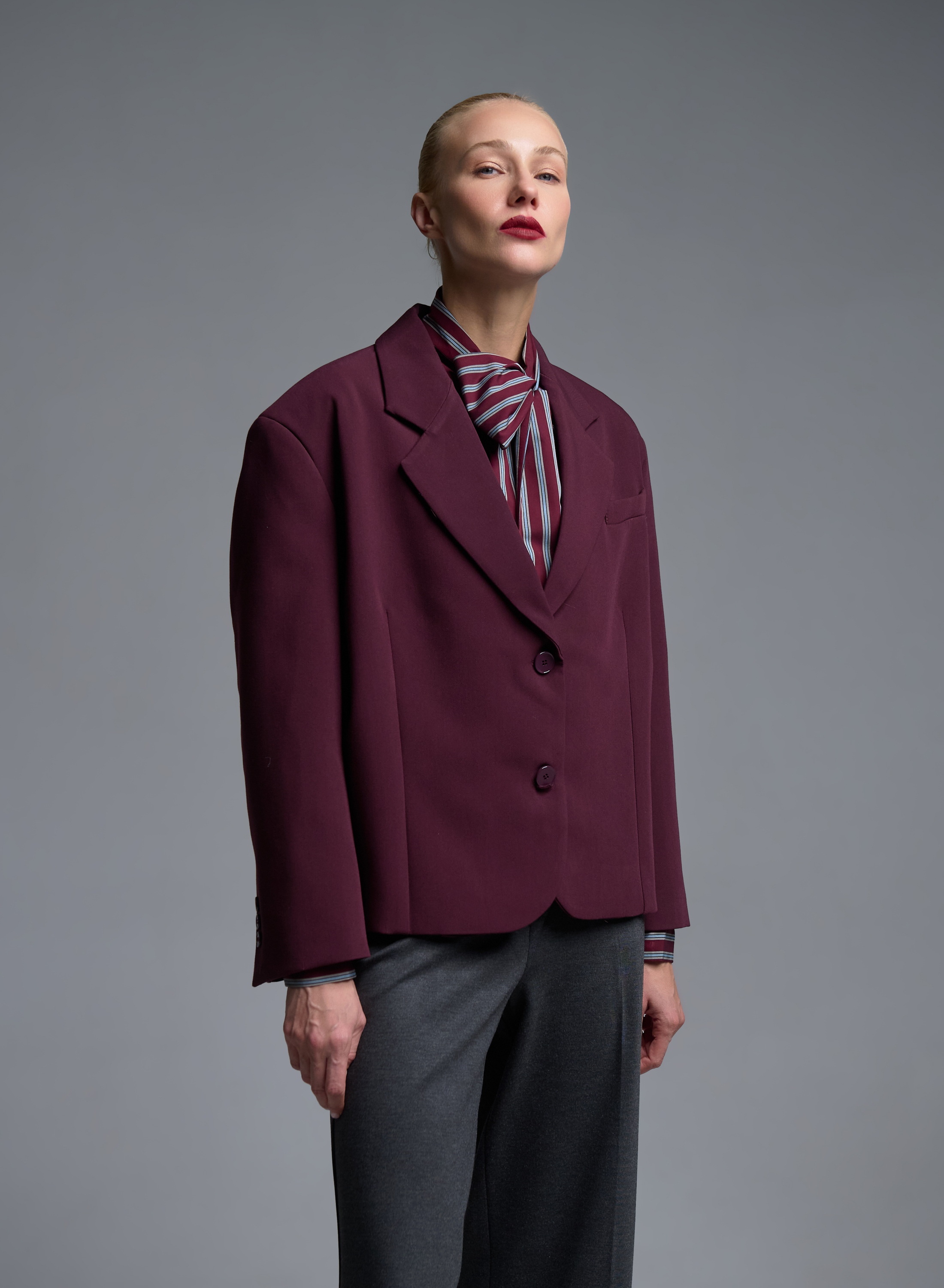 Bordeaux two buttoned Jacket Vicolo - 2