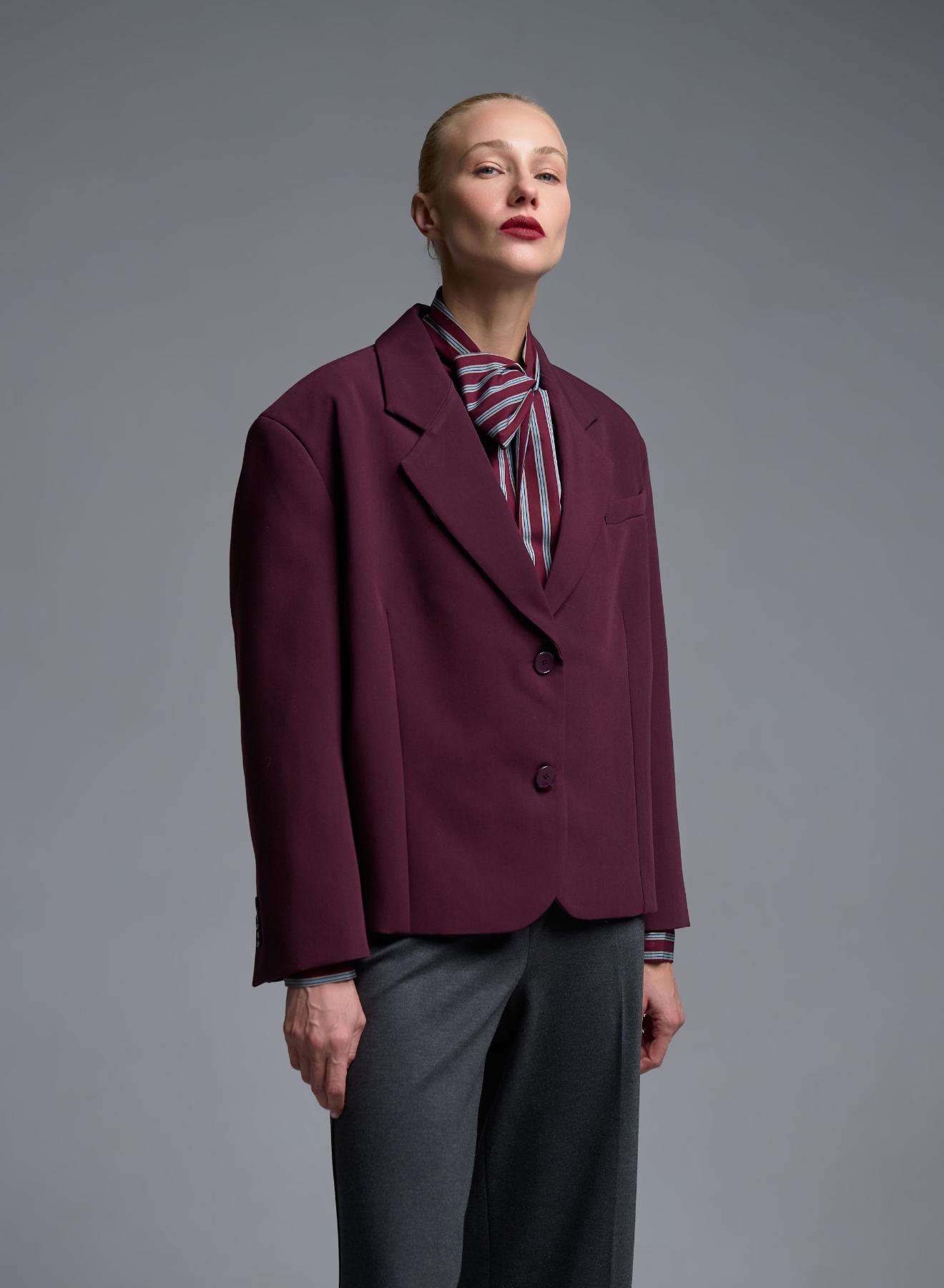 Bordeaux two buttoned Jacket Vicolo - 3