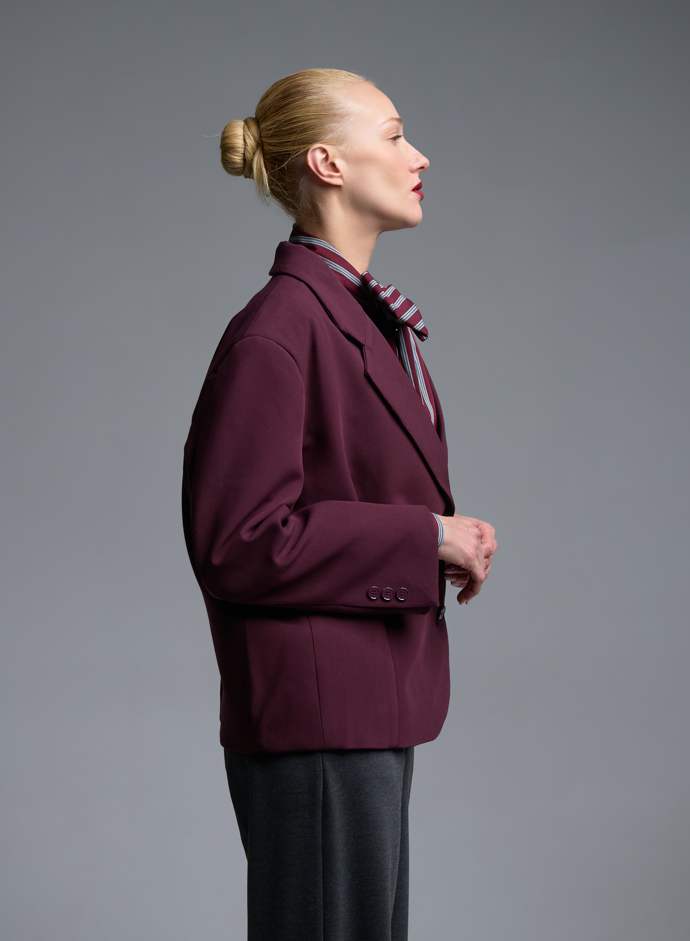 Bordeaux two buttoned Jacket Vicolo - 3