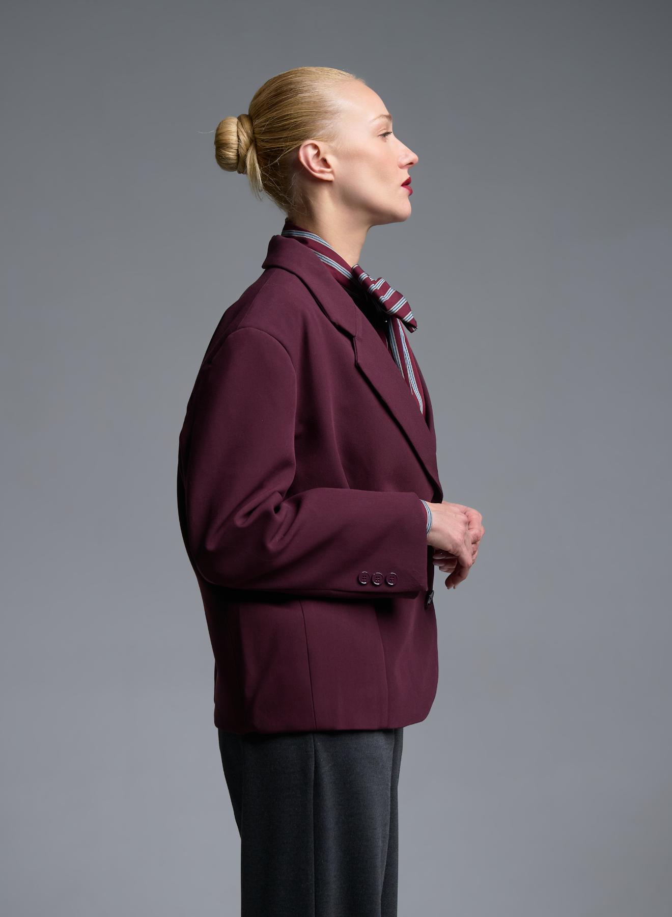 Bordeaux two buttoned Jacket Vicolo - 4