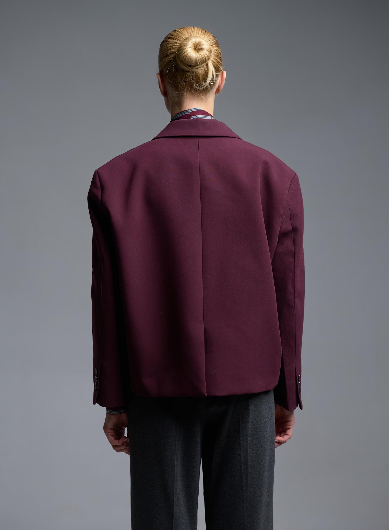 Bordeaux two buttoned Jacket Vicolo - 5