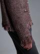 Bordeaux Jacket with fringes and decorative buttons Imperial - 3