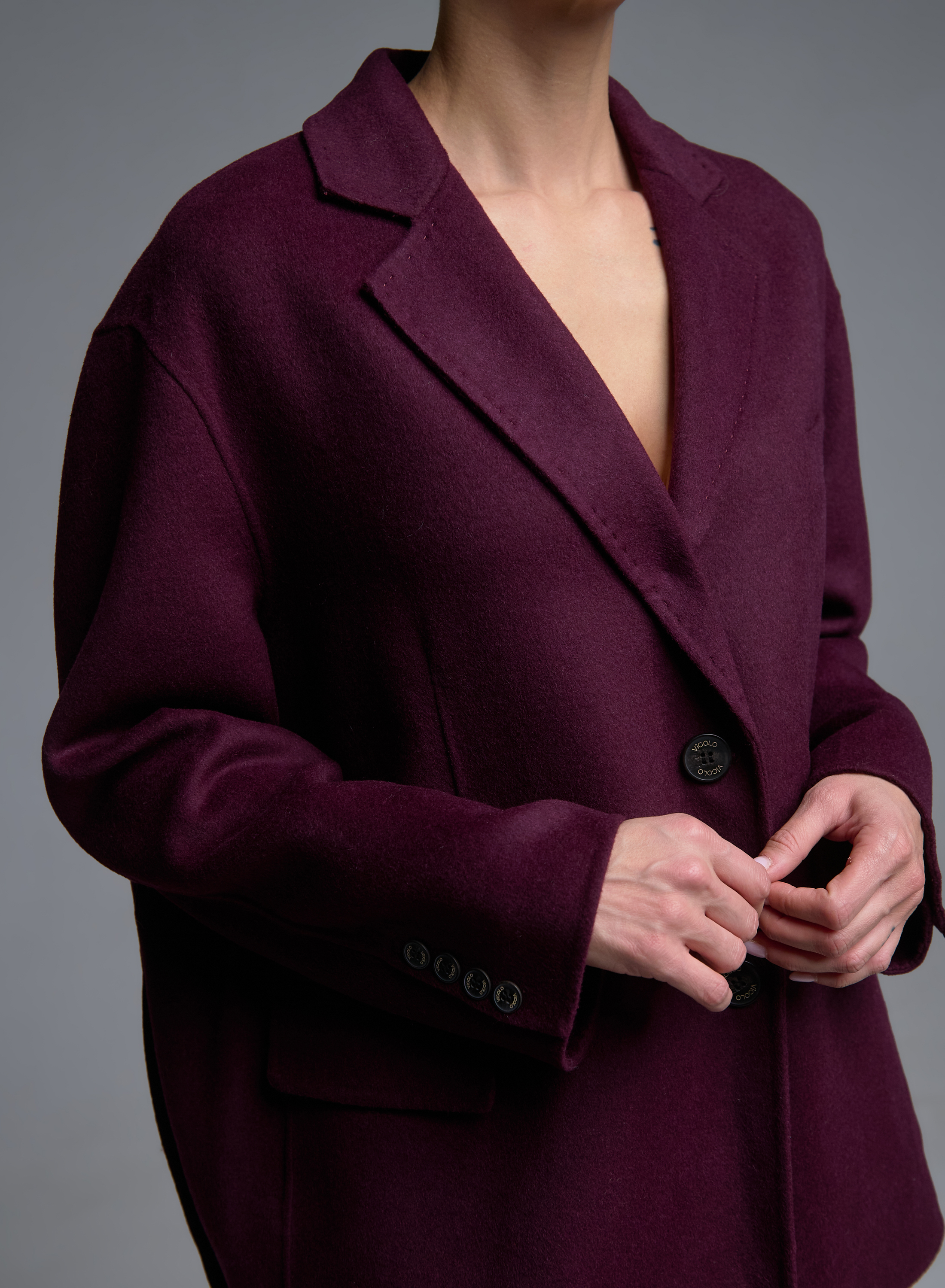 Bordeaux Cardigan Coat Vicolo - 3