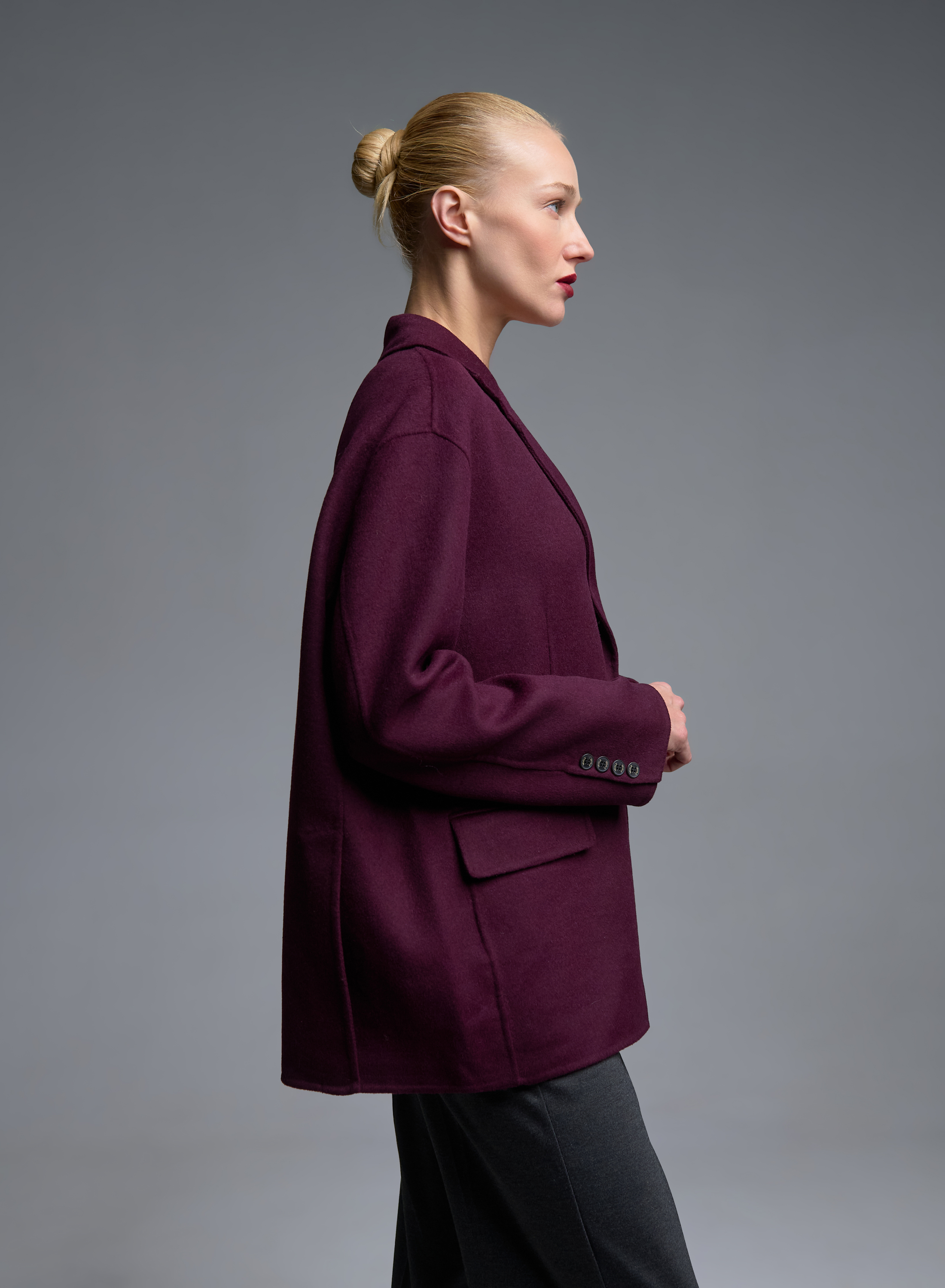 Bordeaux Cardigan Coat Vicolo - 5