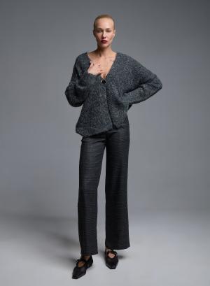 Grey straight fit plaid Trousers Vicolo - 68518
