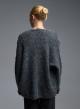 Grey knitted Cardigan with sequins and with silver buuton Beauty Women-6