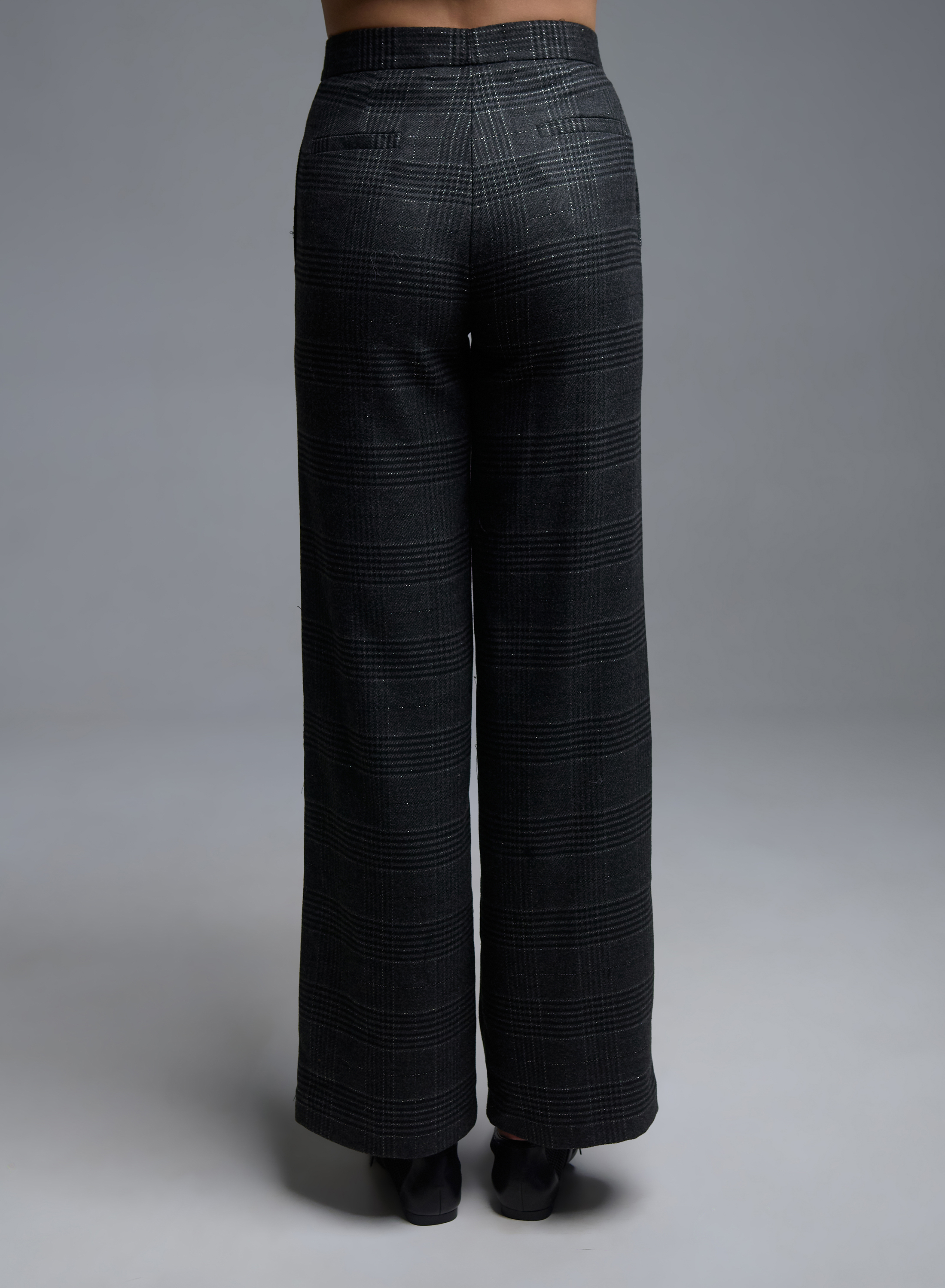 Grey straight fit plaid Trousers Vicolo - 2