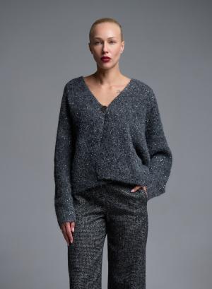 Grey straight fit Trousers Vicolo - 68514