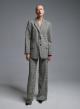 White-Black two buttoned plaid Jacket Vicolo - 1