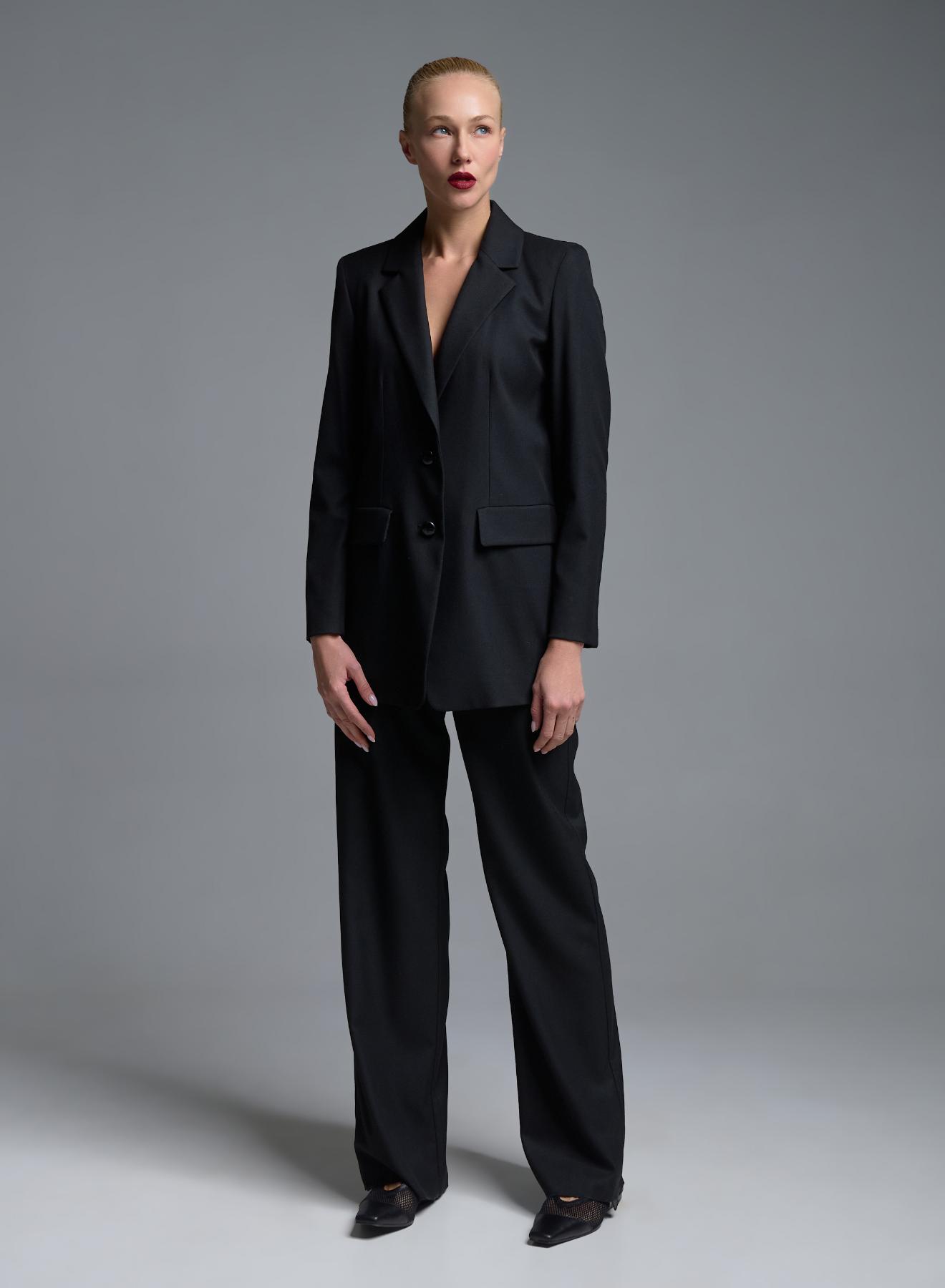 Black straight fit Trousers Emme Marella - 1