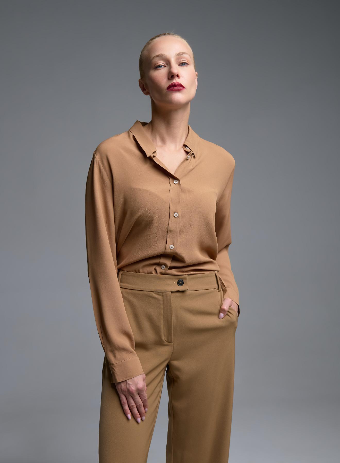 Camel silk-blend Shirt Emme Marella - 3