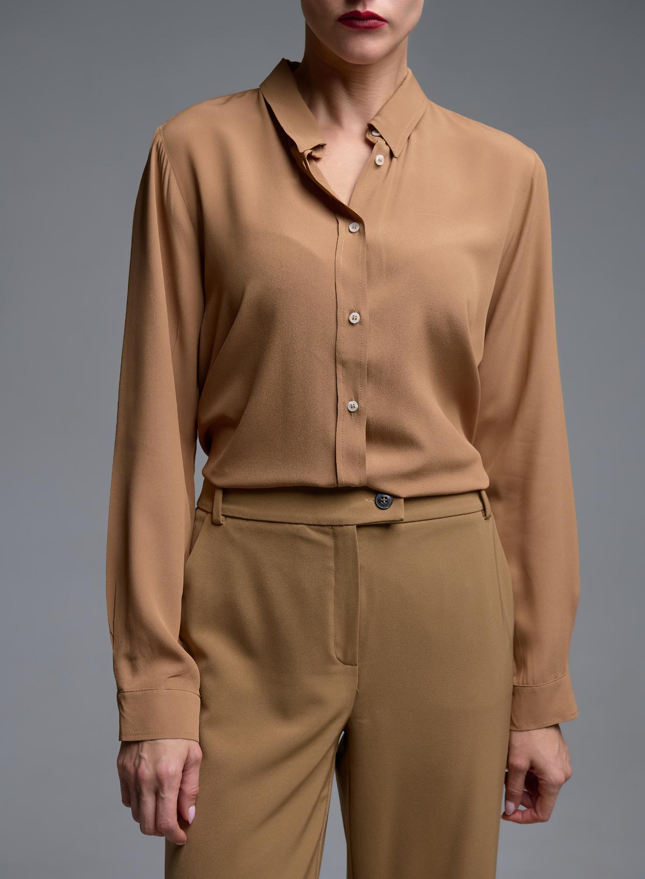 Camel silk-blend Shirt Emme Marella - 4