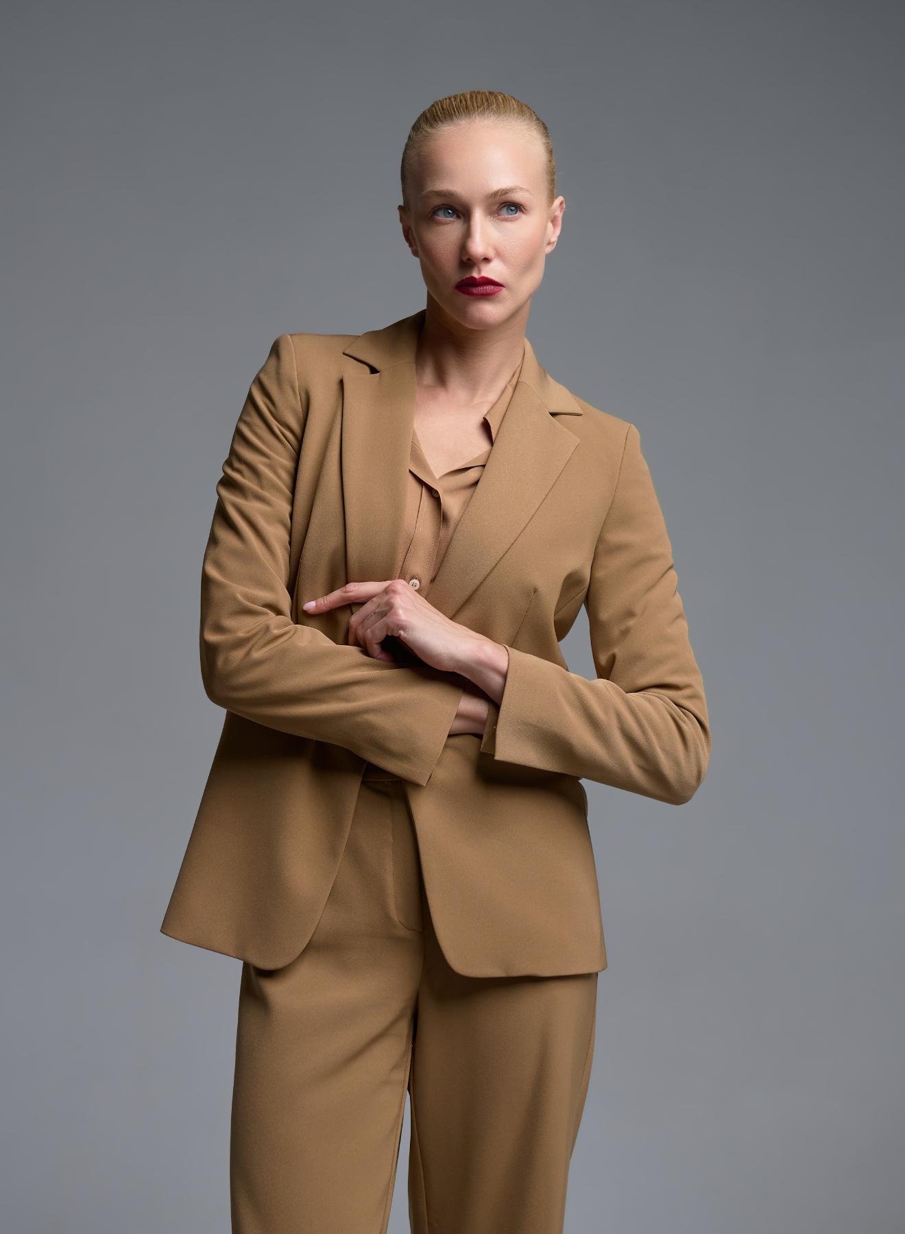 Camel single buttoned Jacket Emme Marella - 2