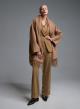 Camel Fringed Coat with belt Vicolo - 3