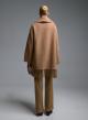 Camel Fringed Coat with belt Vicolo-5