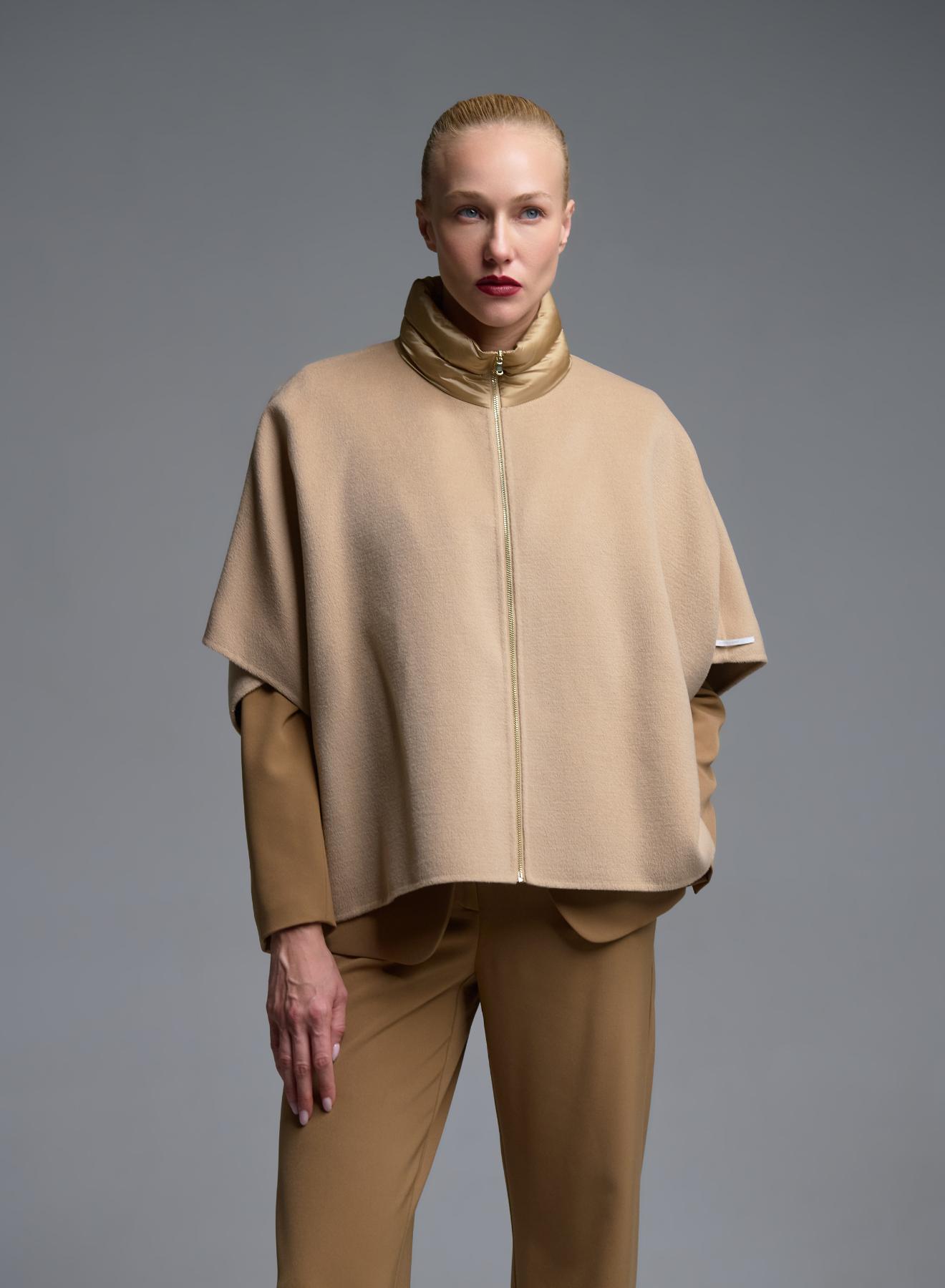 Camel Cape with zipper Emme Marella - 2