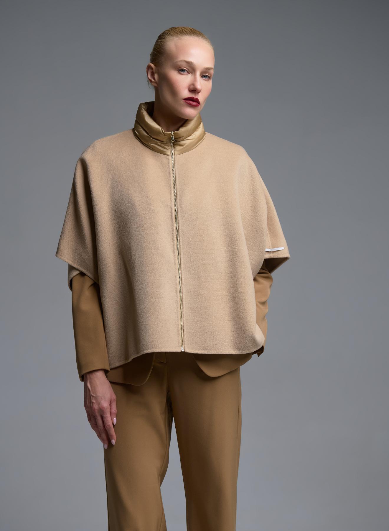 Camel Cape with zipper Emme Marella - 3