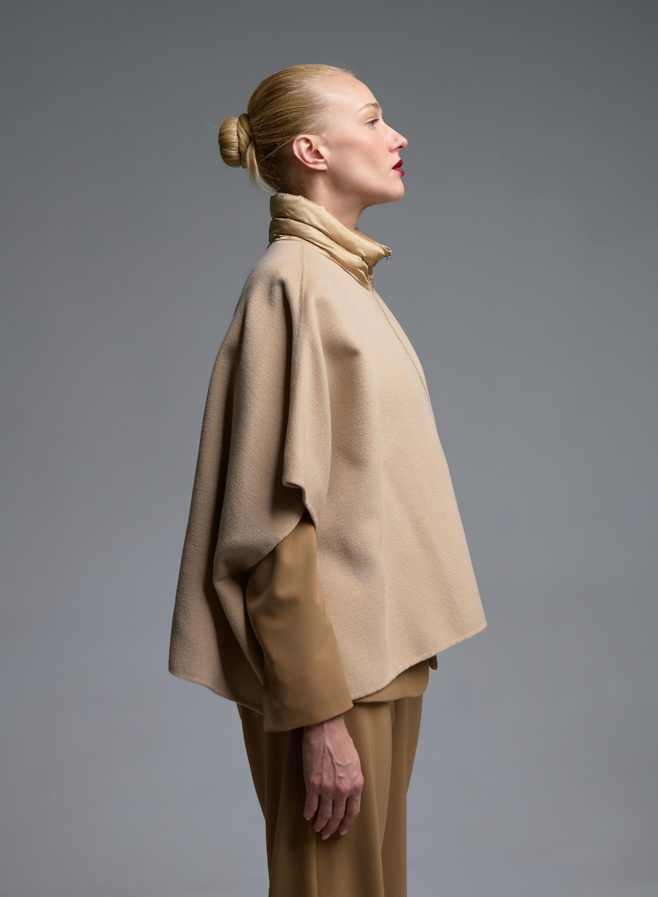 Camel Cape with zipper Emme Marella - 5