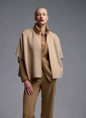Camel Cape with zipper Emme Marella - 68505