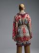 Camel-Black-Red knitted Cardigan with fringes, pockets and with belt Motel-6