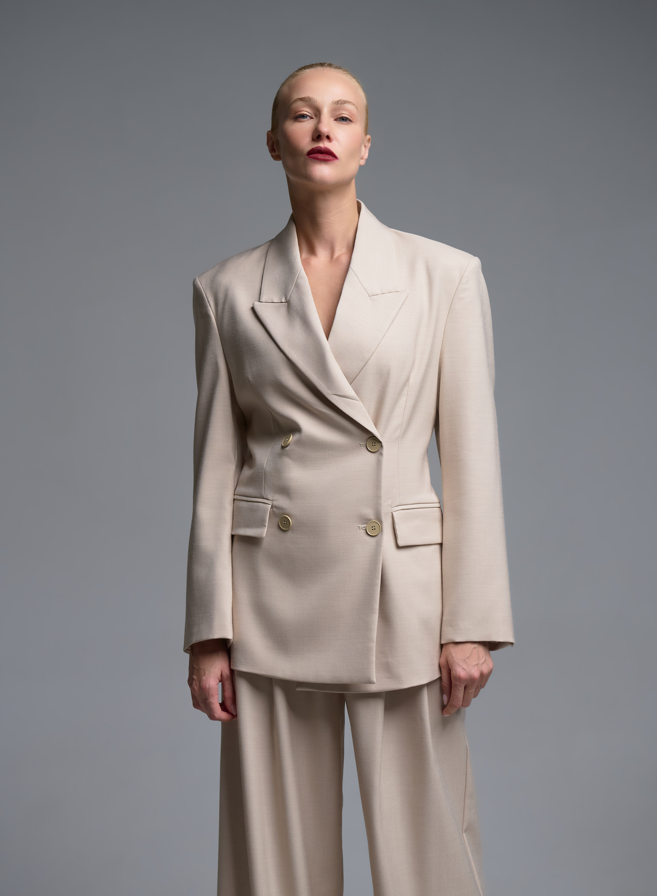 Beige double breasted Jacket Vicolo - 0