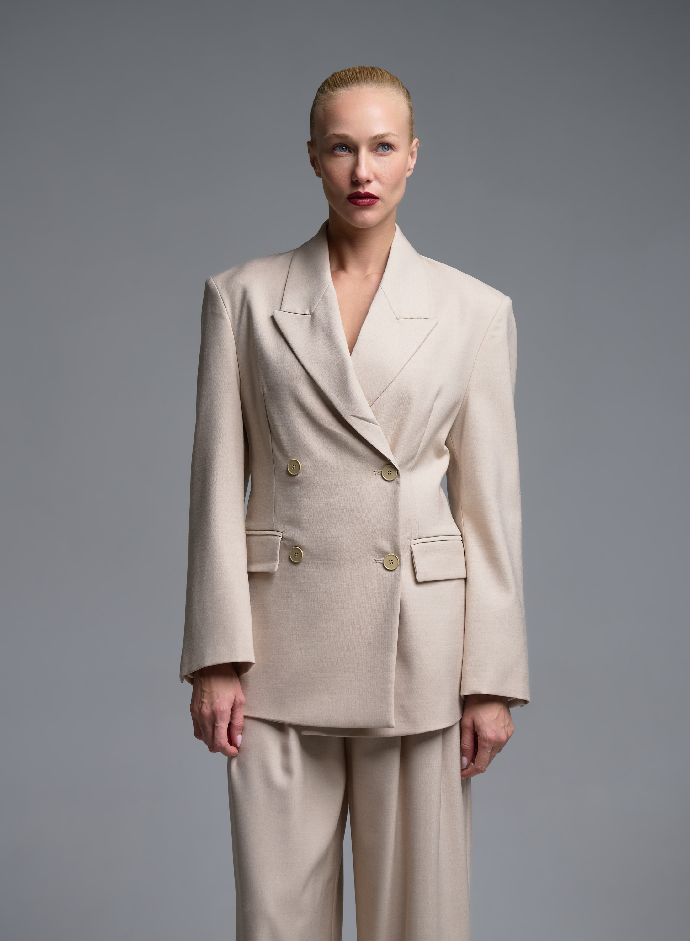 Beige double breasted Jacket Vicolo - 1