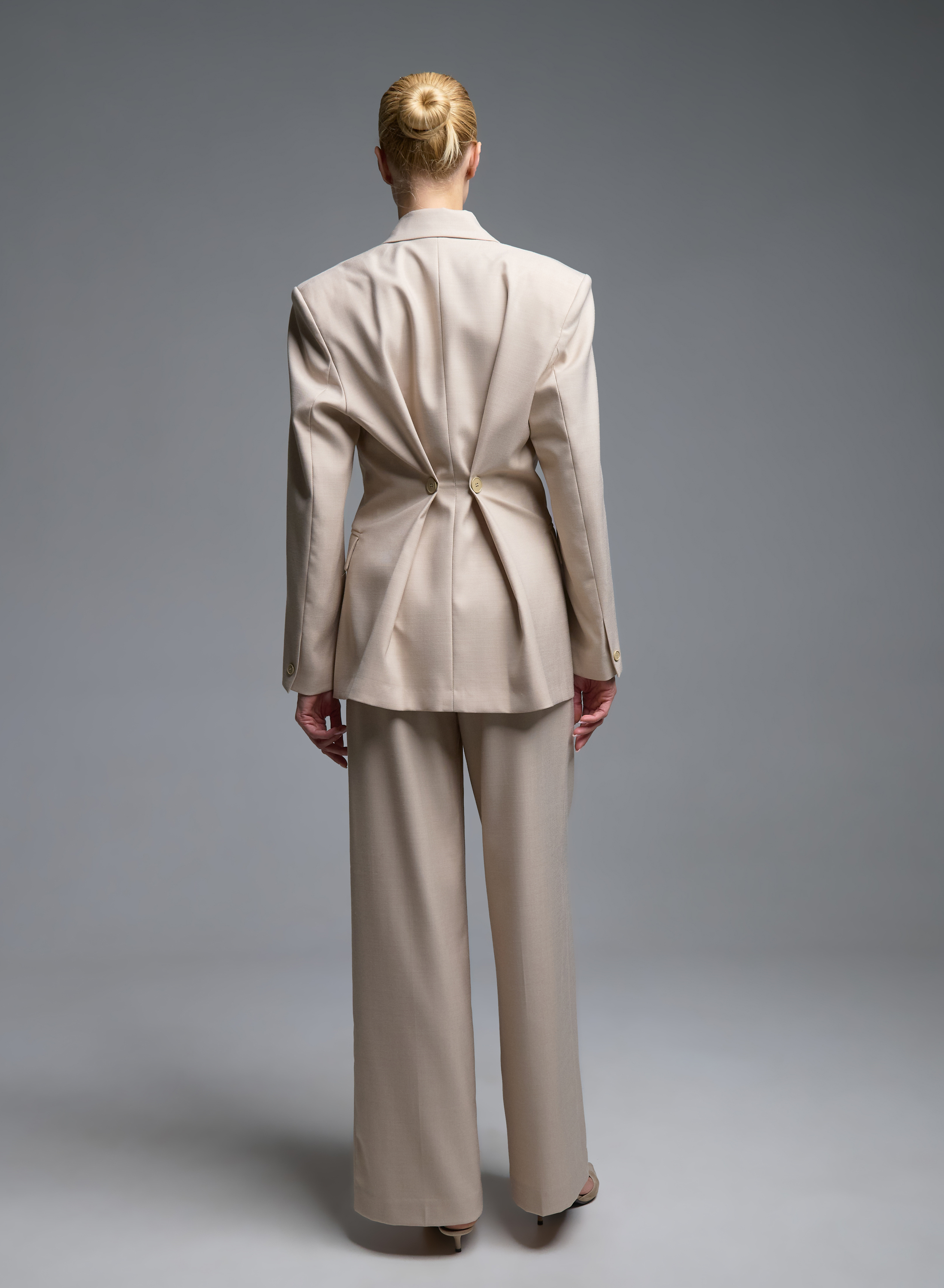 Beige double breasted Jacket Vicolo - 4