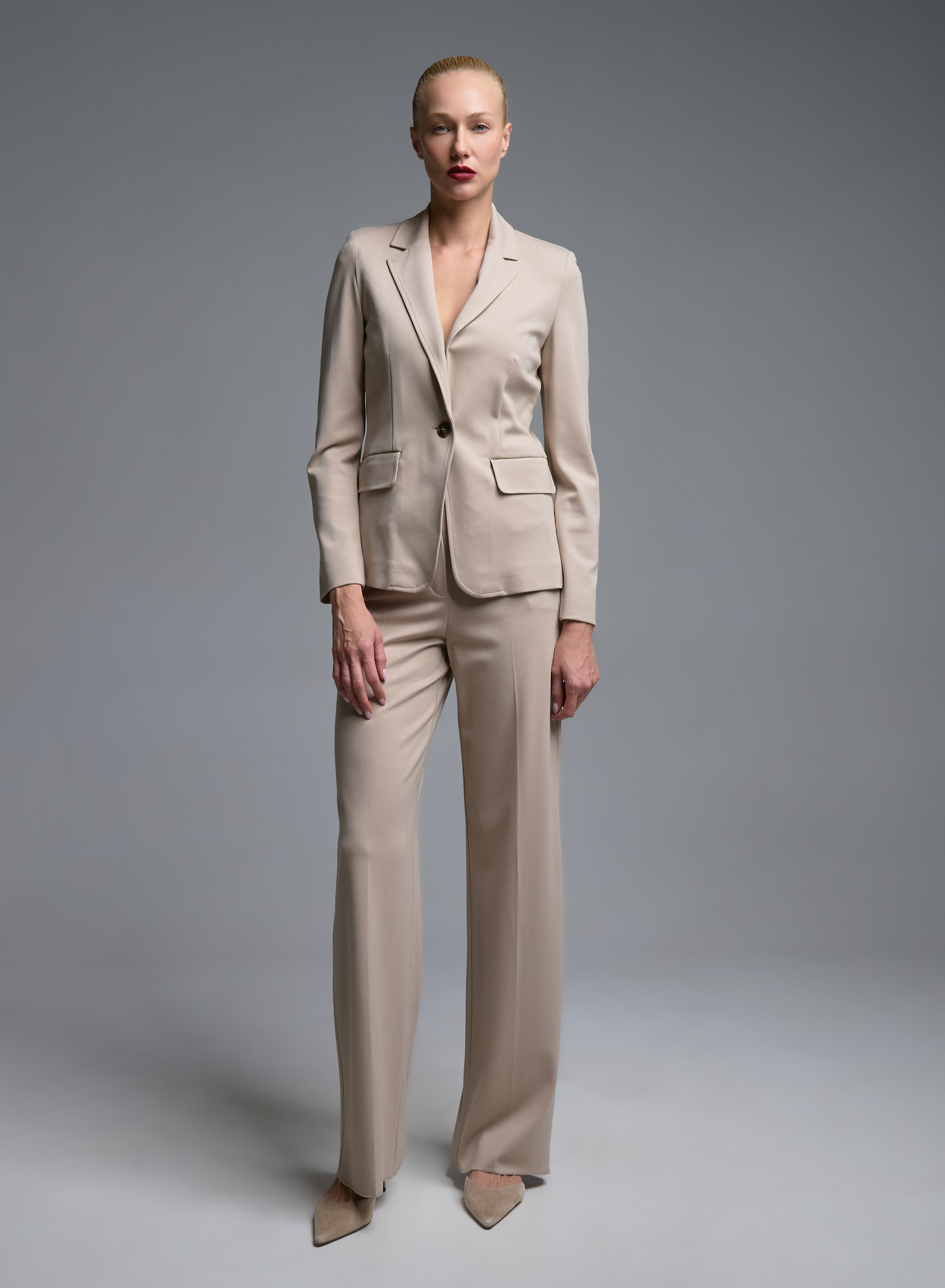 Beiges single buttoned Jacket Emme Marella - 1