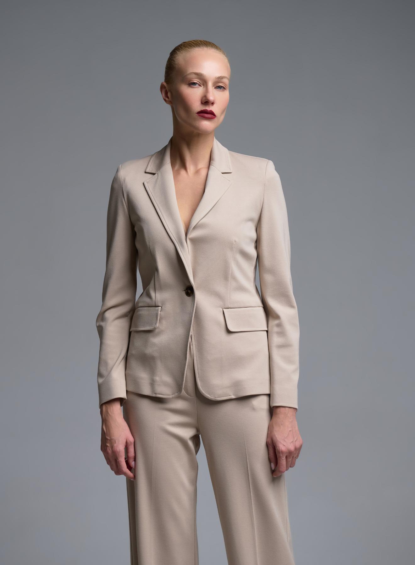 Beiges single buttoned Jacket Emme Marella - 1