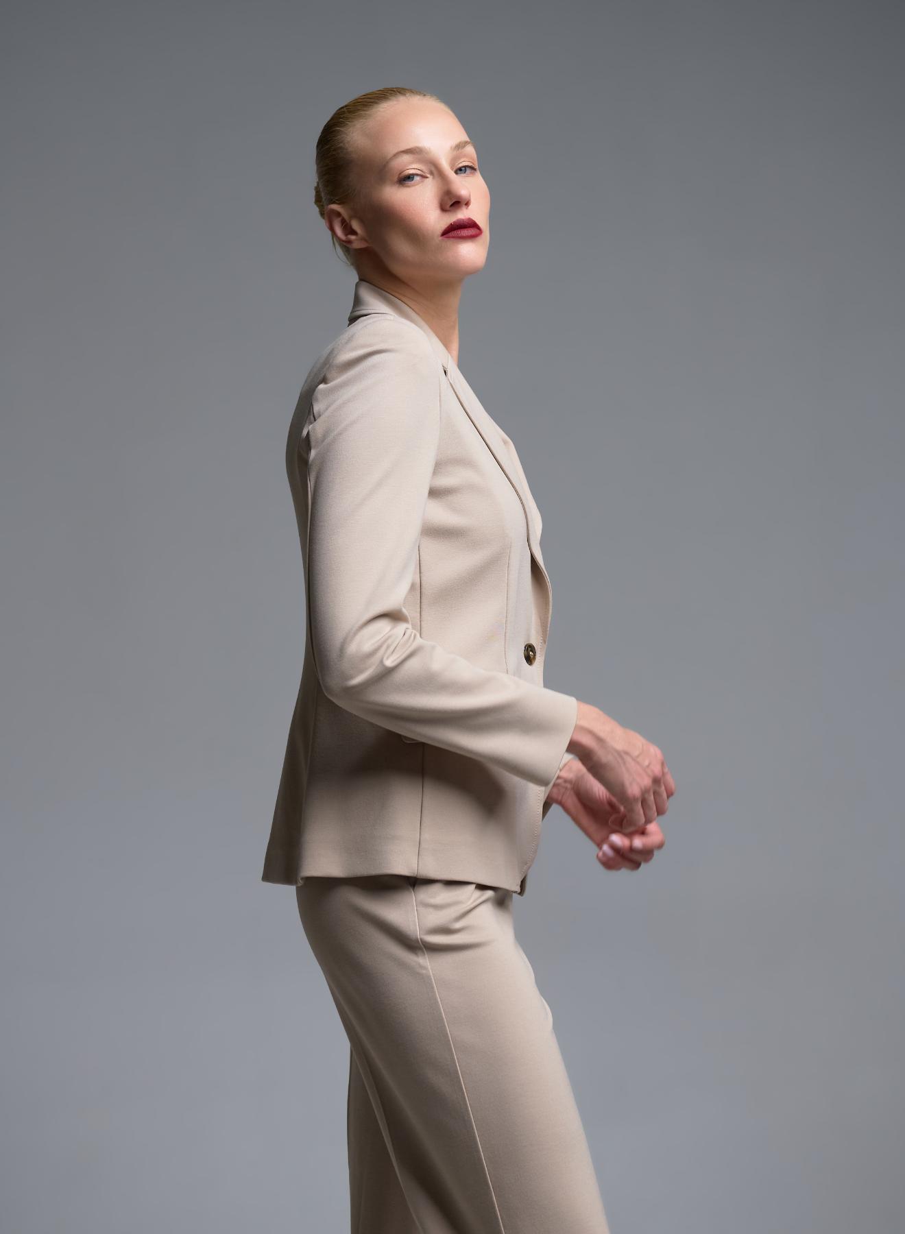 Beiges single buttoned Jacket Emme Marella - 3