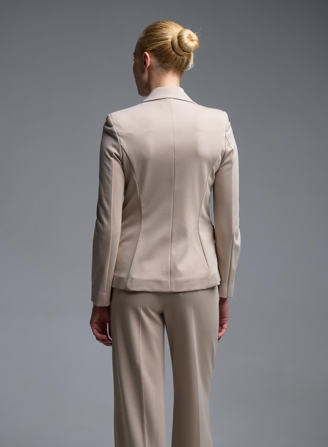 Beiges single buttoned Jacket Emme Marella - 4