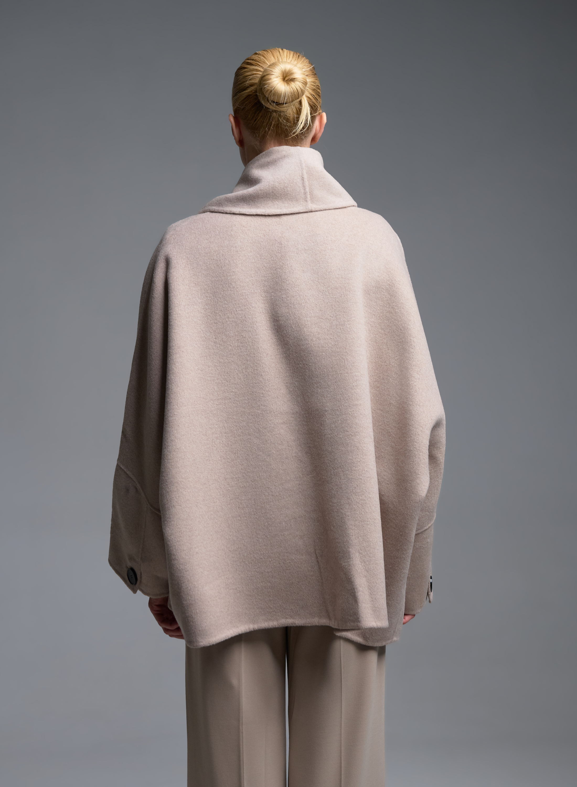 Beigr Cardigan Coat with tuxedo lapel Vicolo - 7