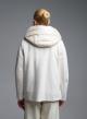 Ecru quilted Jacket with jersey and woven fabric and with detachable hood Emme Marella-8