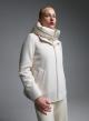 Ecru quilted Jacket with jersey and woven fabric and with detachable hood Emme Marella-6