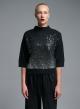 Black knitted Blouse with three quarters sleeves and with sequins Valentina Milano - 0