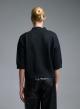Black knitted Blouse with three quarters sleeves and with sequins Valentina Milano-6