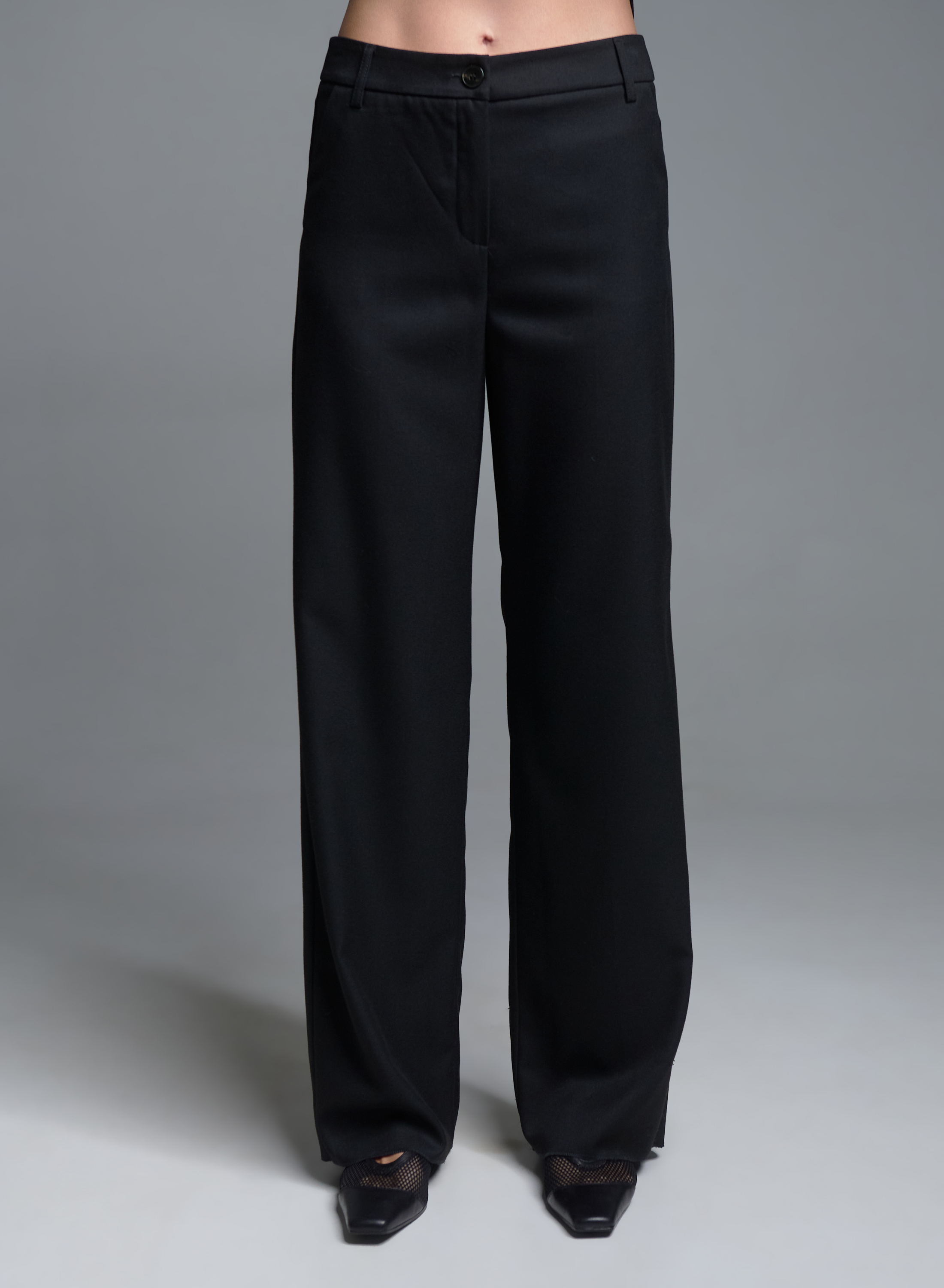Black straight fit Trousers Emme Marella - 5