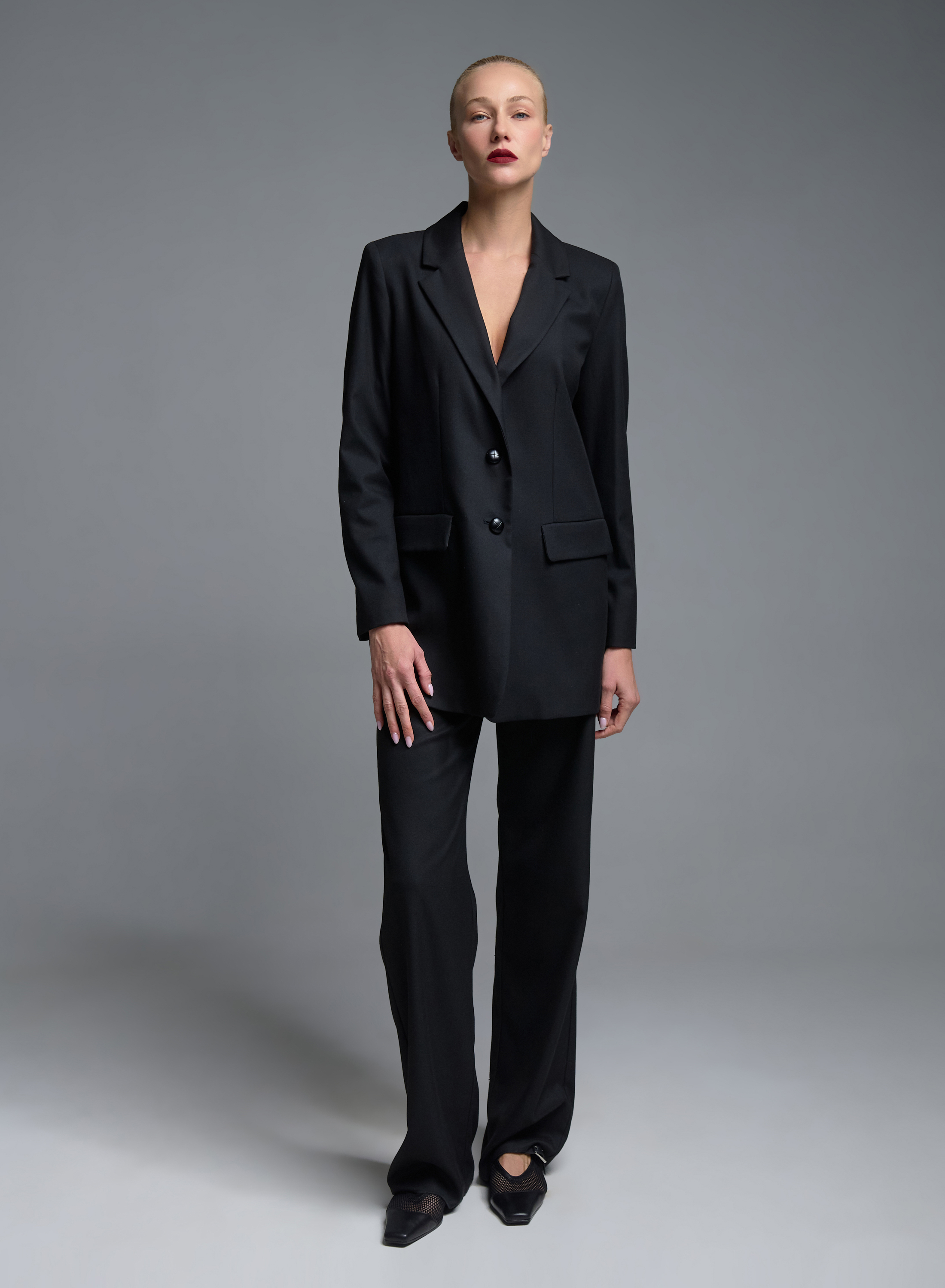 Black straight fit Trousers Emme Marella - 4