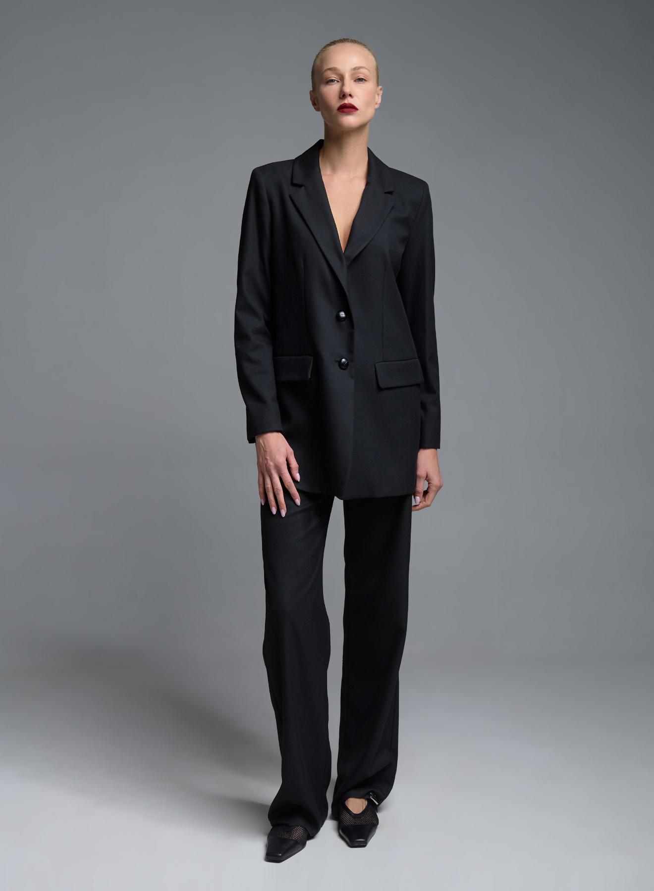 Black straight fit Trousers Emme Marella - 5
