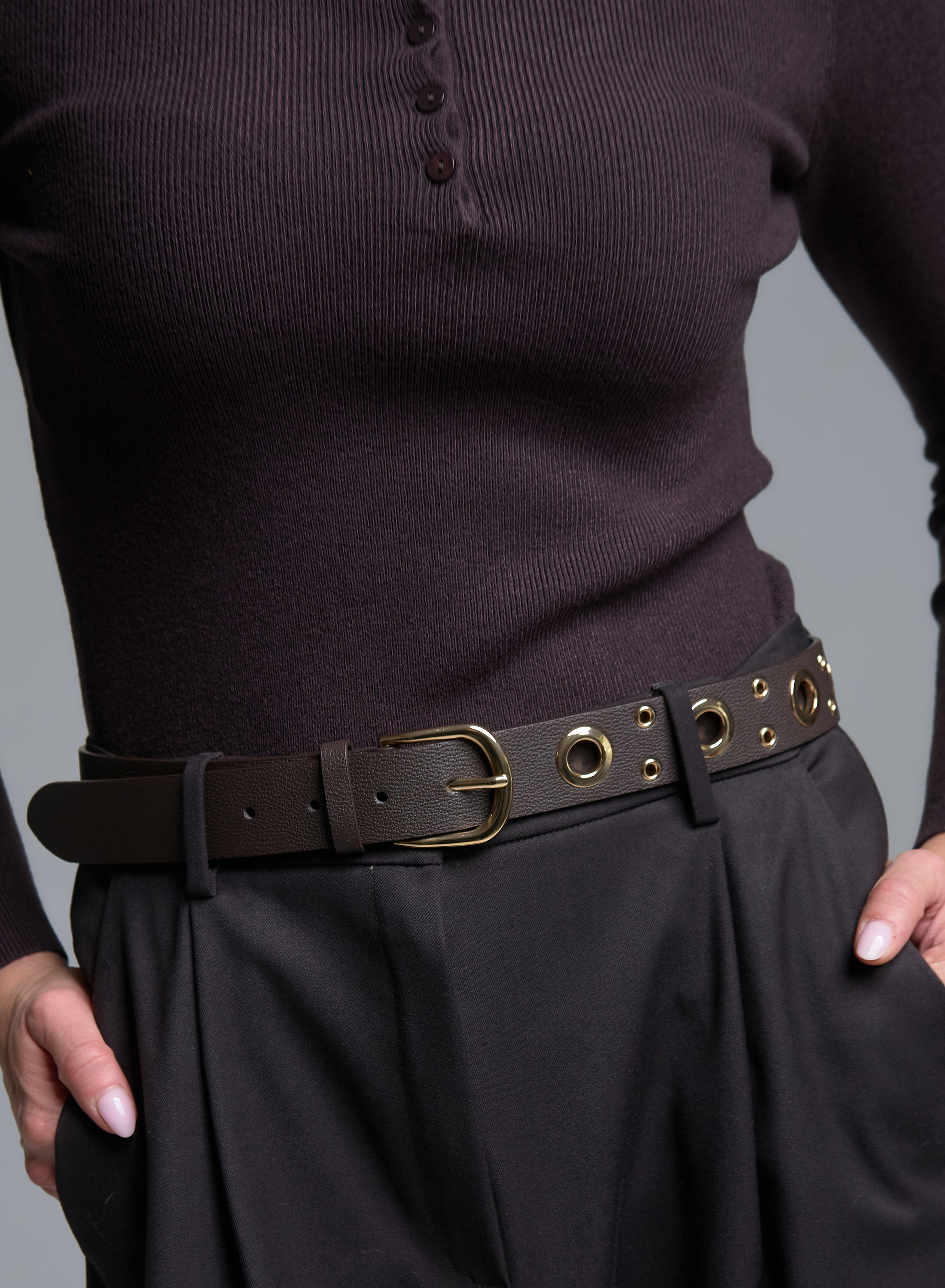 Brown Belt with metallic details Emme Marella - 1