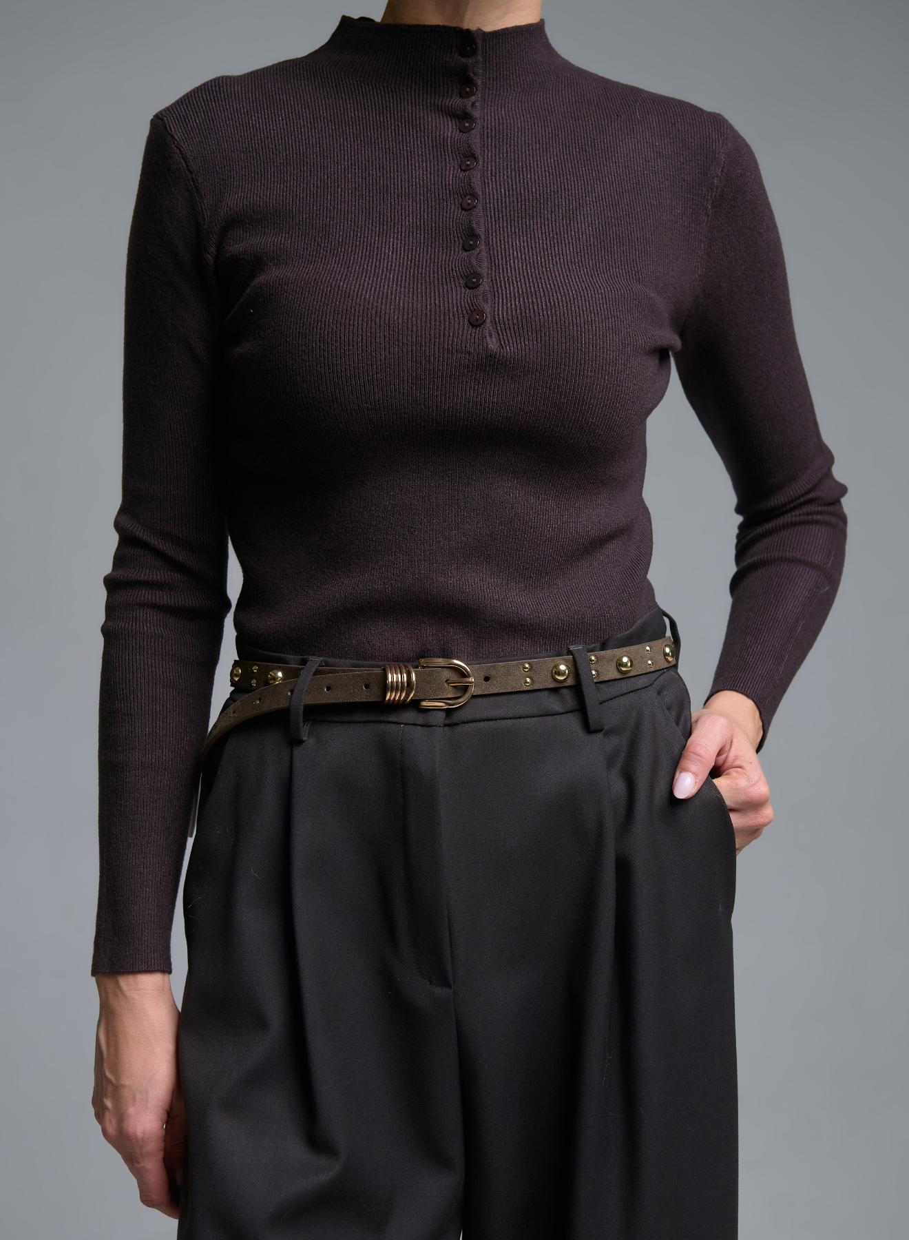 Khaki Belt with metallic details Emme Marella - 1