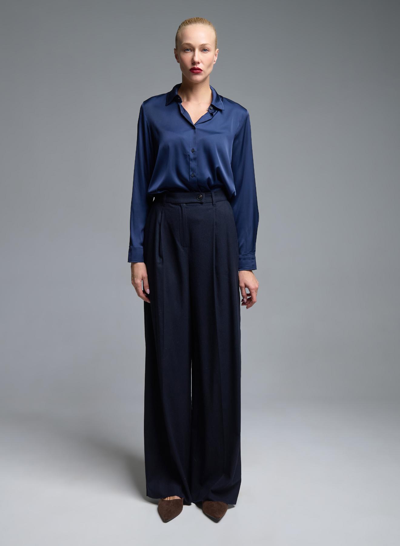 Blue satin Shirt Emme Marella - 2