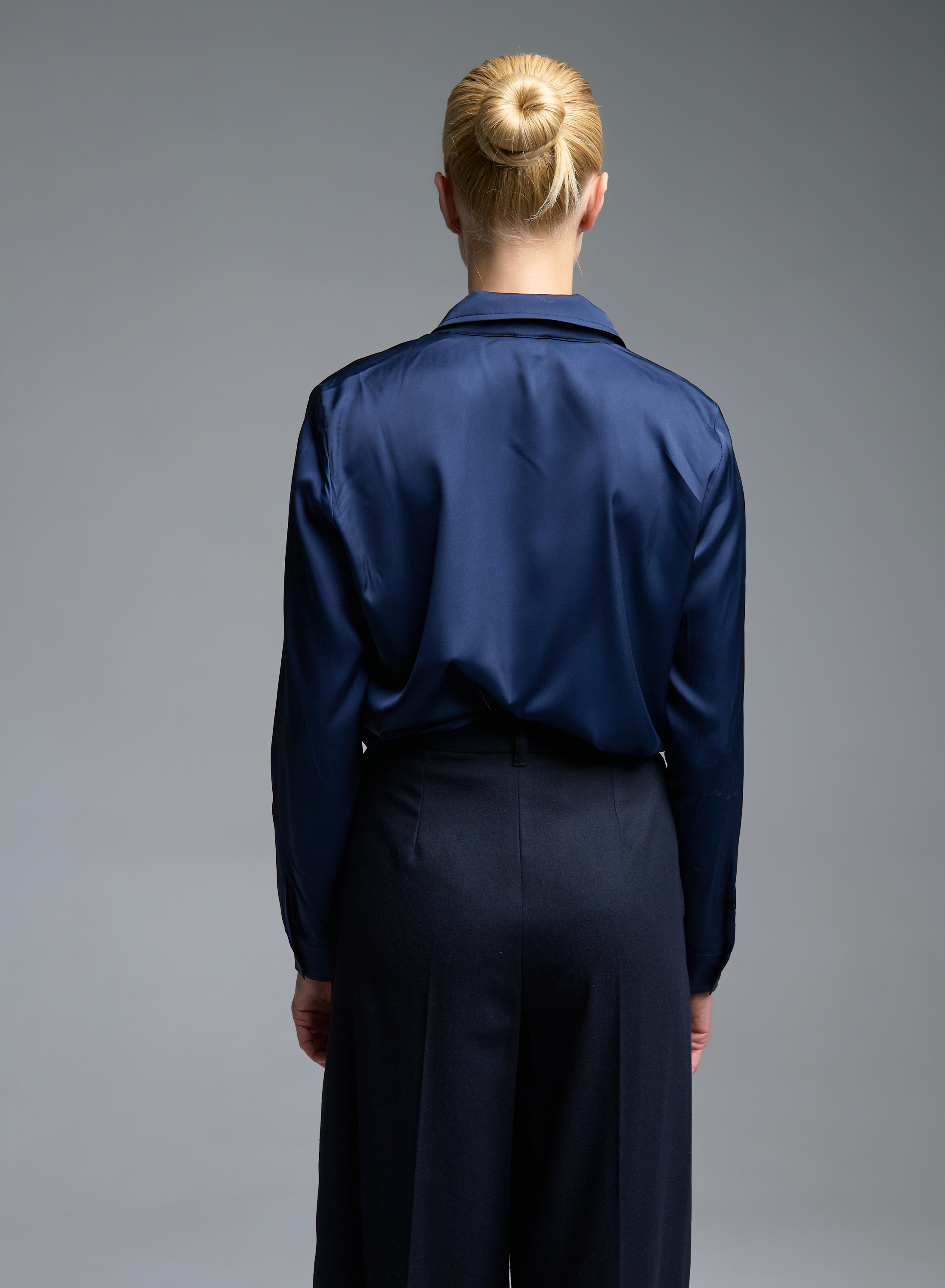 Blue satin Shirt Emme Marella - 4