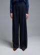 Dark Blue wide legs Trousers with pleats Emme Marella - 3