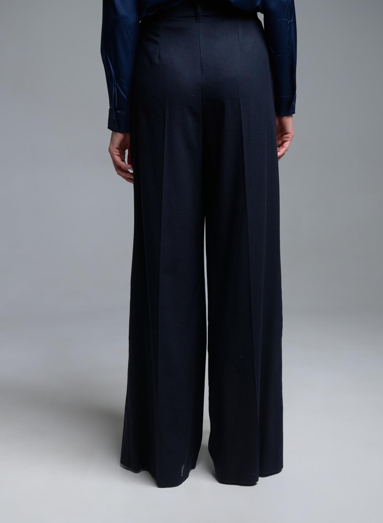 Dark Blue wide legs Trousers with pleats Emme Marella - 5